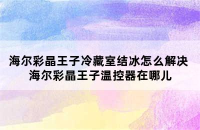 海尔彩晶王子冷藏室结冰怎么解决 海尔彩晶王子温控器在哪儿